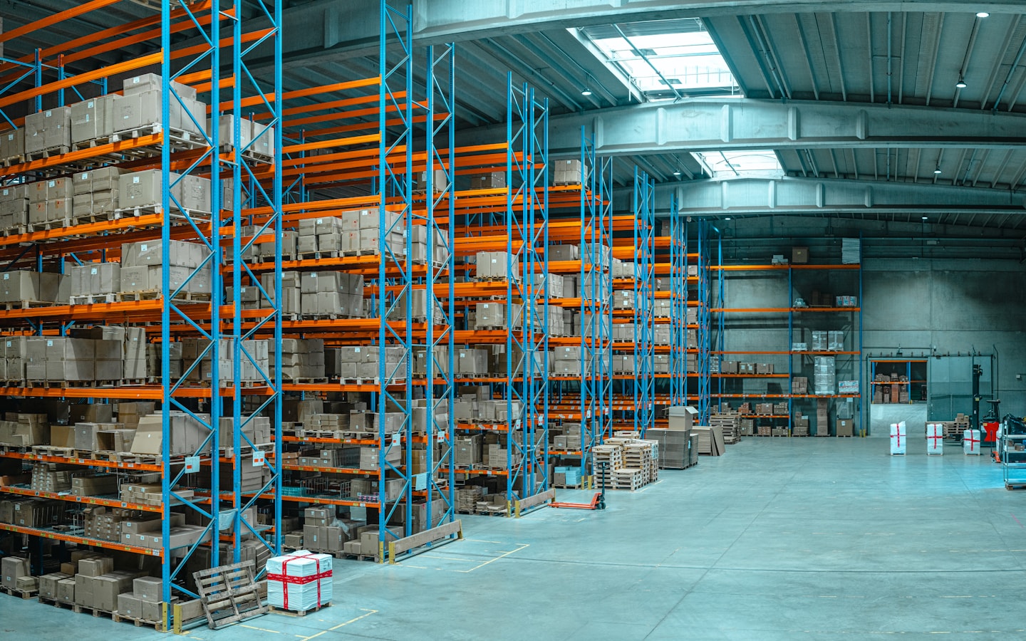 A large warehouse floor of the kind scrubber driers and sweepers are specified for