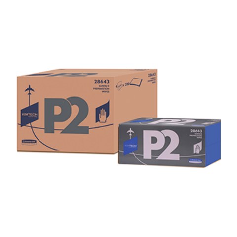 KIMTECH™ Aviation Wipes P2 Surface Preparation Wipes Pop-Up 200x4 — product code 28643